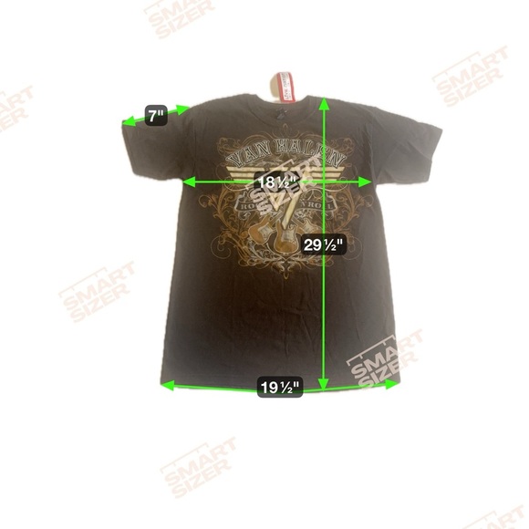 NWT brown Graphic T-Shirt Van Halen rock ‘n’ roll short sleeve 100% cotton med - Picture 2 of 5